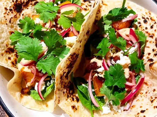 Hot Honey Haloumi Tacos