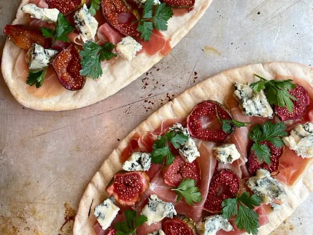 Roasted Fig, Prosciutto & Blue Cheese Tartines
